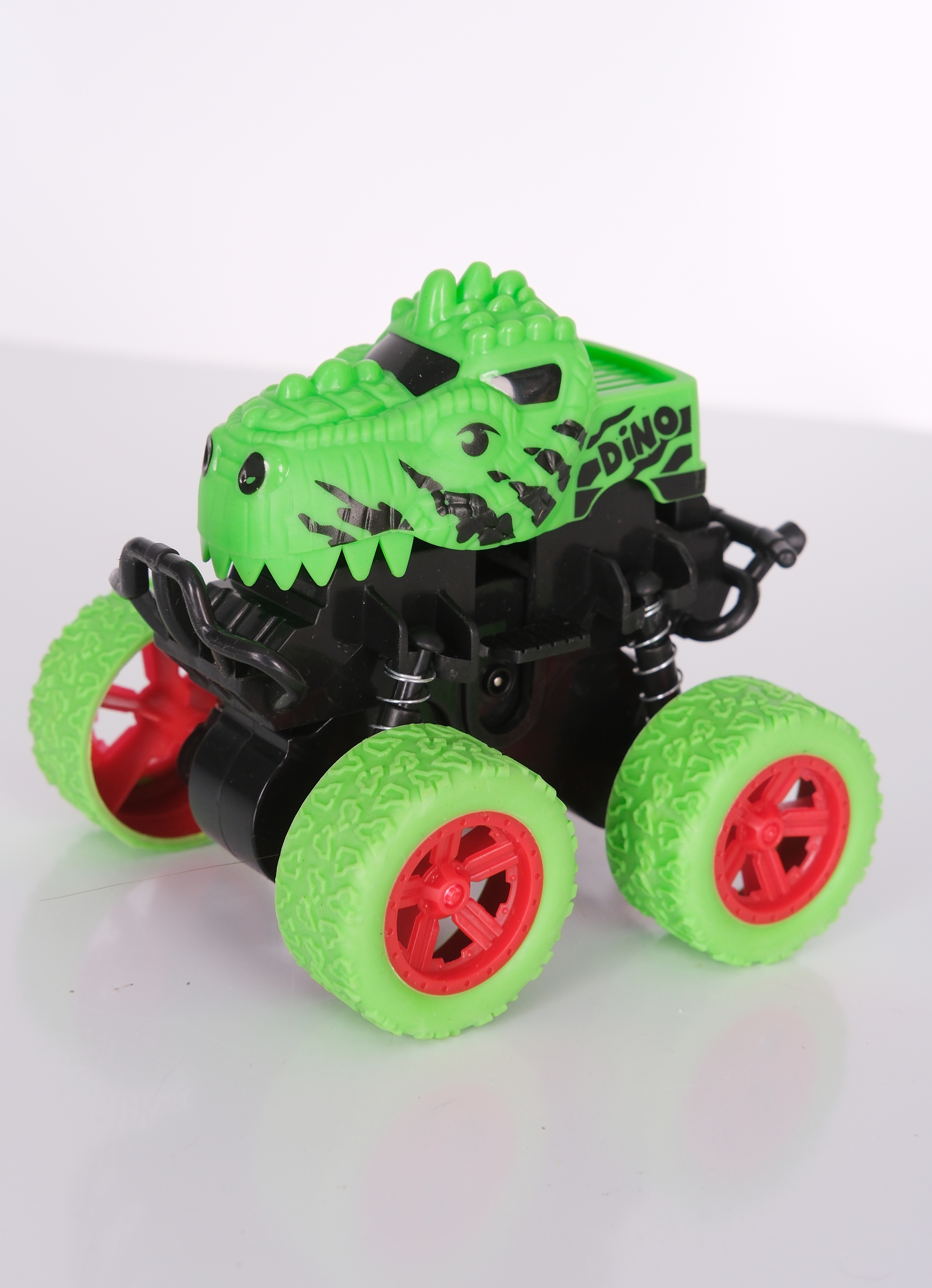 なんじゃこりゃー！ズボボボボーンとくる！水晶カメオたん！ Sürtmeli 4×4 Dino Canavar Oyuncak Araba Yeşil