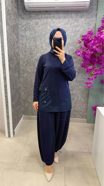 0763 NQY PRİVE PANTOLON TAKIM LACİVERT