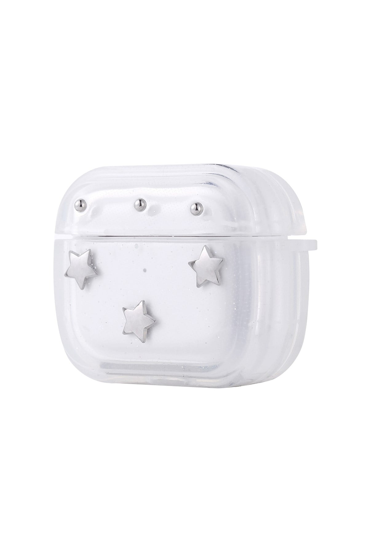 Apple AirPods 4. Nesil Airbag Tasarımlı Simli Şeffaf Kılıf