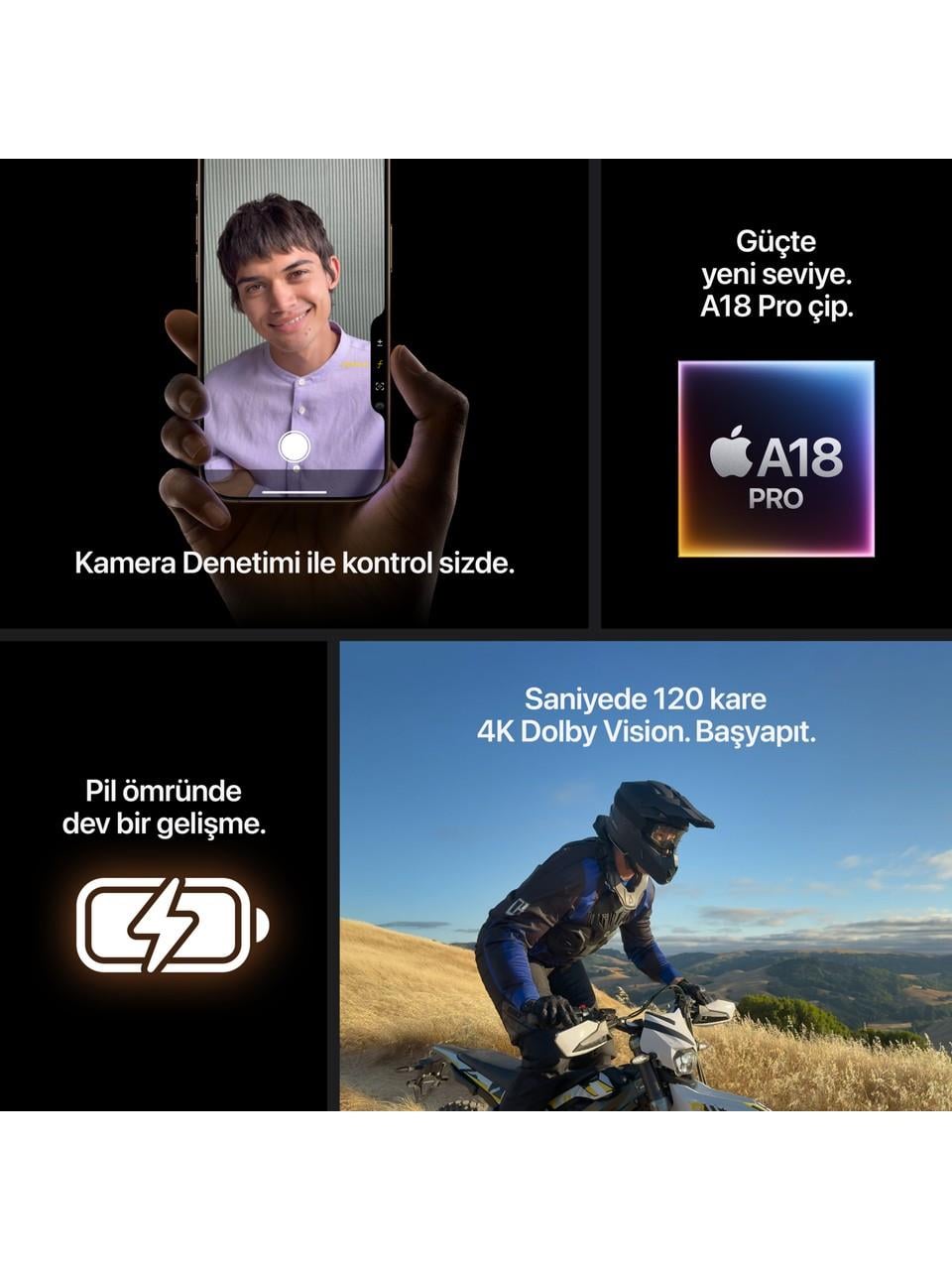 Apple iPhone 16 Pro Max 512 GB Beyaz Titanyum Cep Telefonu (Apple TR Garantili) - Outlet