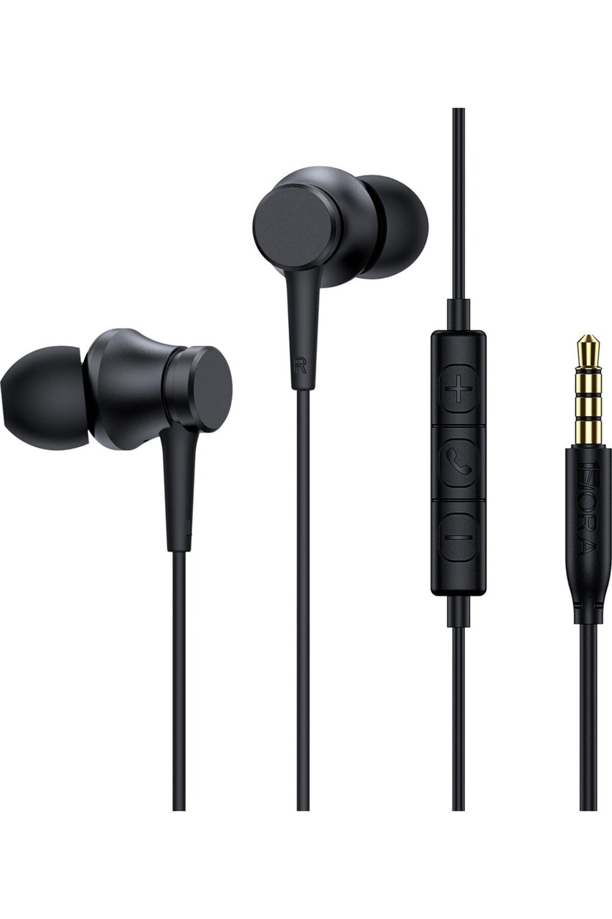 AUT111 3.5mm Kulak Içi Kablolu Kulaklık - Yüksek Ses Kalitesi - Mikrofonlu - Siyah