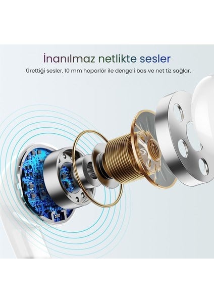 AUT119 Tws Bluetooth Kulaklık LTW-006 Kablosuz - Ios ve Android Uyumlu - Şarj Kutulu