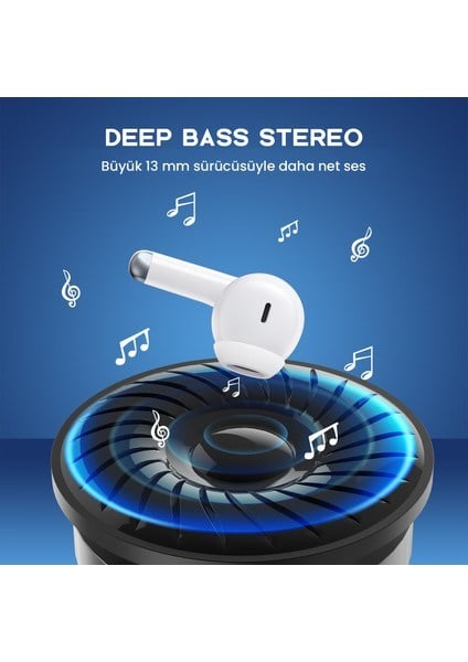 AUT203 Tws Bluetooth Kulaklık F25 Kablosuz Şarj Kutulu Ios ve Android Uyumlu Dokunmatik