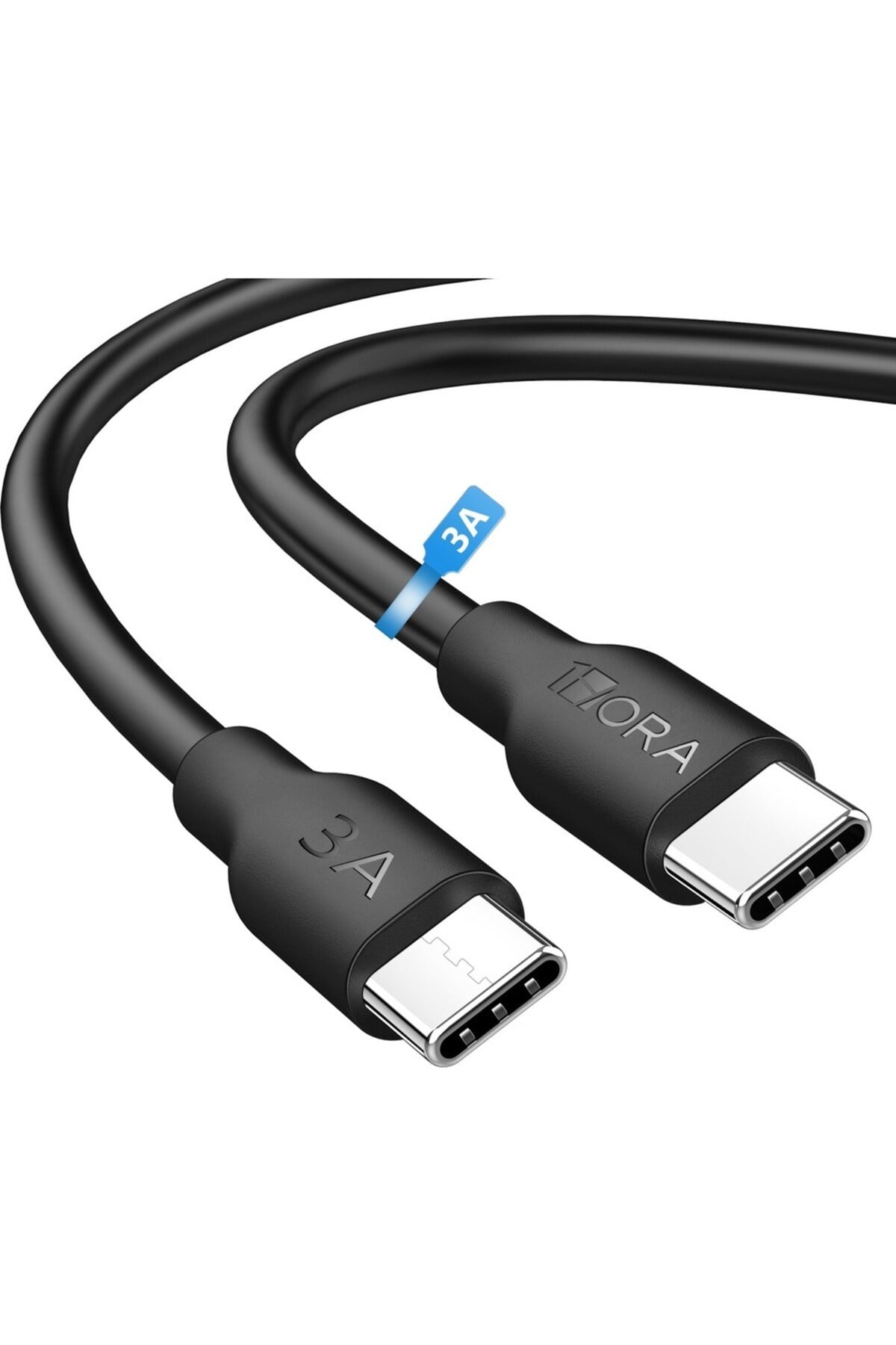 CAB252 3A Type-C To Type-C Data ve Şarj Kablosu - 1 Metre - Hızlı Şarj - Black