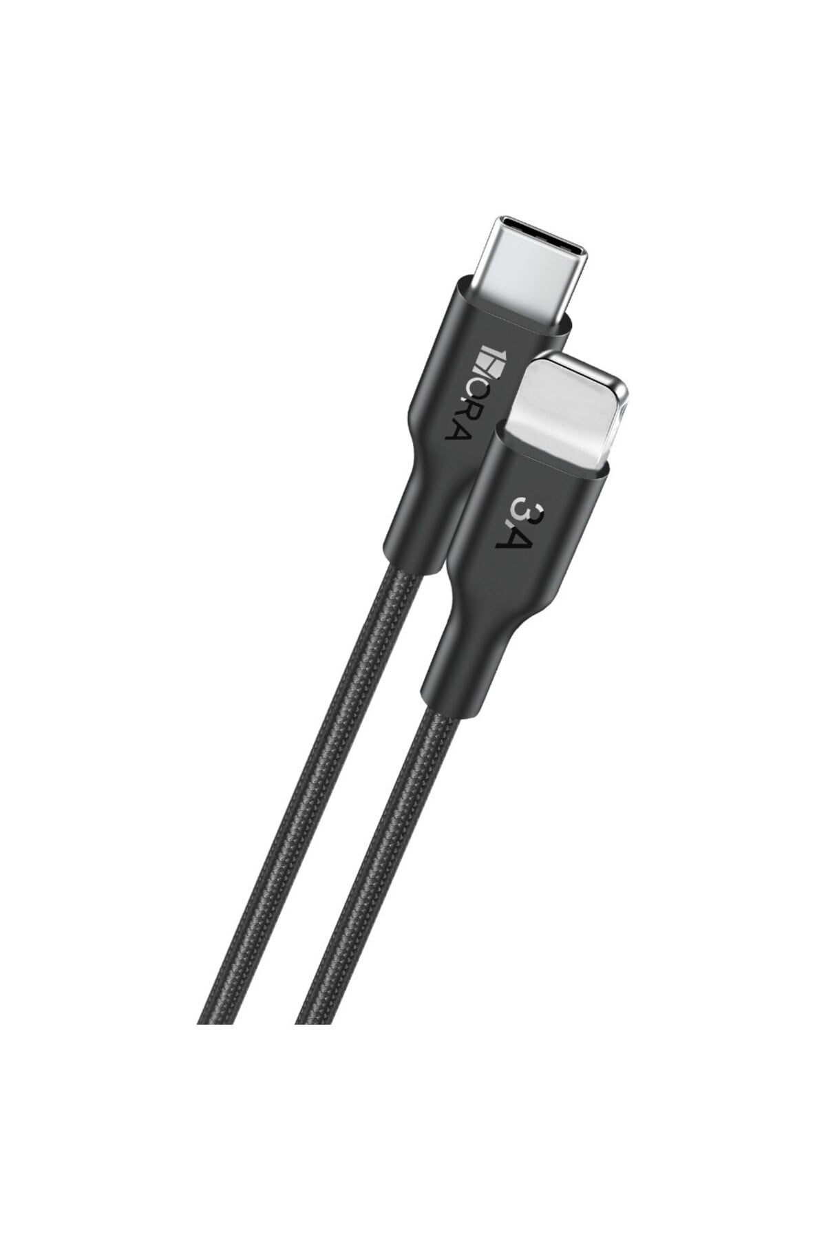 CAB273 3A Type-C To Lightning Pvc Örgü Data ve Şarj Kablosu - 1 Metre - Dayanıklı - White