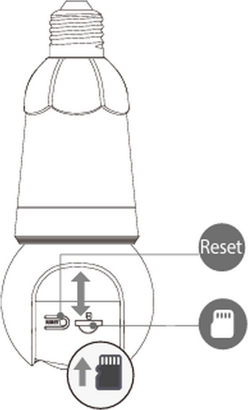 Imou Bulb Cam IPC-S6DP-5M0WEB 5MP E27 Duylu Hareketli Wi-Fi Ampul Güvenlik Kamerası