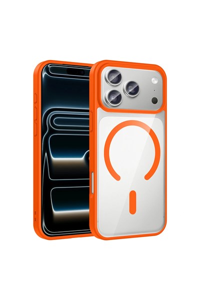 Apple iPhone 17 Pro Kılıf M-safe Wireless Şarj Özellikli Silikon Ege Kapak