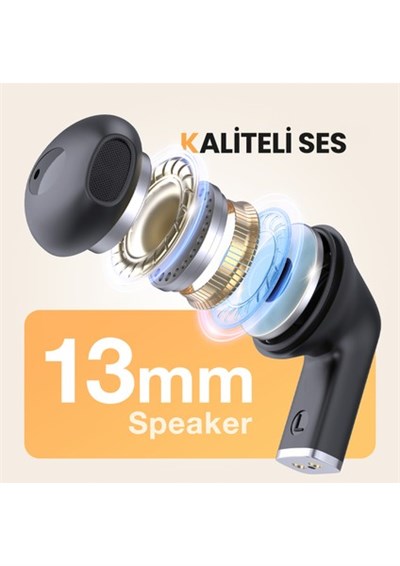 AUT209 Tws Şeffaf Bluetooth Kulaklık Kablosuz Şarj Kutulu Ios Android Uyumlu Dokunmatik