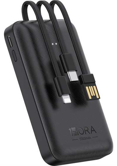 GAR261 5000 Mah Taşınabilir Hızlı Şarj Cihazı 3 Çıkışlı Usb-C Usb-A Lightning Powerbank
