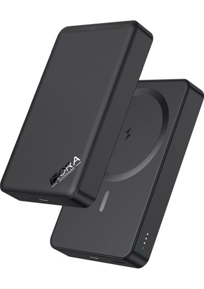 GAR276 5000 Mah Manyetik Kablosuz Type-C Girişli Taşınabilir Powerbank - Siyah