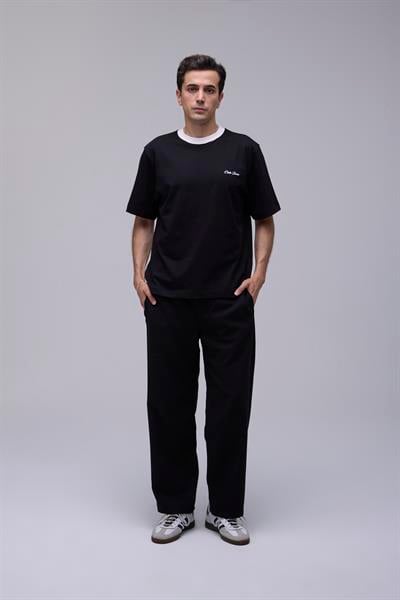 SİYAH  THE MARGINALIA  TEE OVERSİZE T-SHİRT