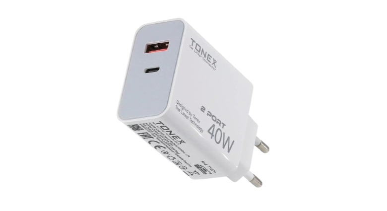 40W TYP-C Çift Çıkışlı Şarj Aleti