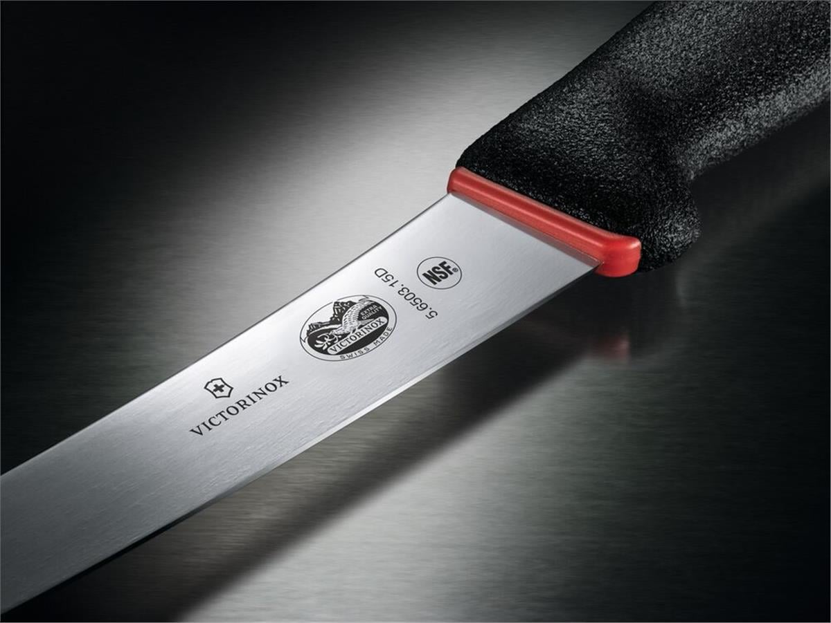 ​​​​Victorinox 5.6503.15D 15cm Siyah Kavisli Kemik Sıyırma Bıçağı, Kaydırmaz Sap