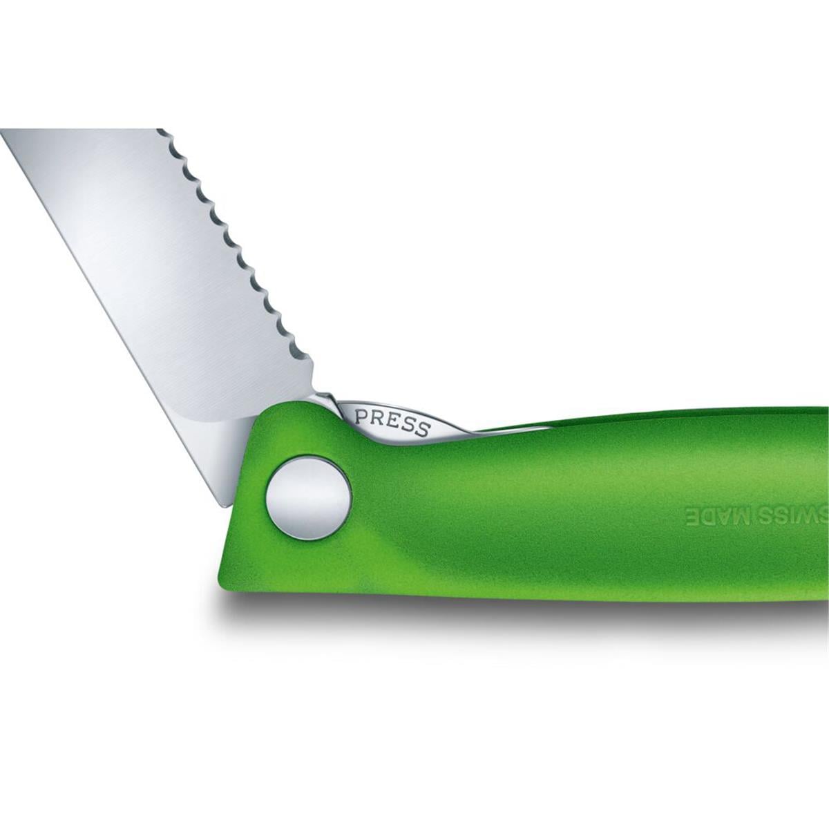 ​​​​​​​​​​​​​​​​​​​​​​​​​​​​​​​​Victorinox 6.7836.F4B 11cm Yeşil Tırtıklı Katlanabilir Domates Bıçağı