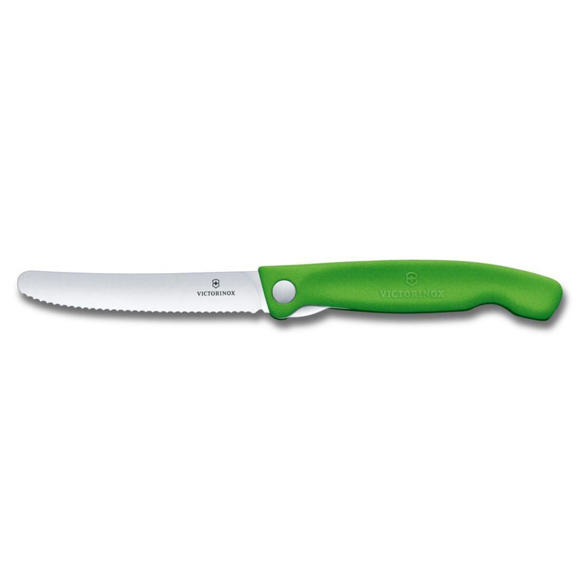 ​​​​​​​​​​​​​​​​​​​​​​​​​​​​​​​​Victorinox 6.7836.F4B 11cm Yeşil Tırtıklı Katlanabilir Domates Bıçağı