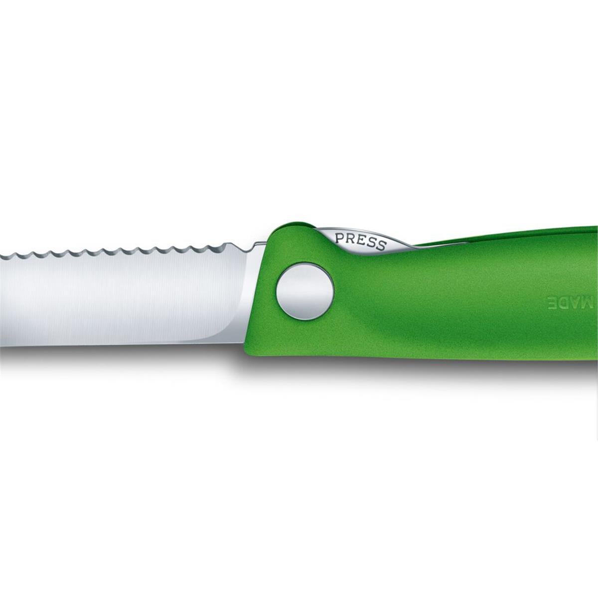 ​​​​​​​​​​​​​​​​​​​​​​​​​​​​​​​​Victorinox 6.7836.F4B 11cm Yeşil Tırtıklı Katlanabilir Domates Bıçağı
