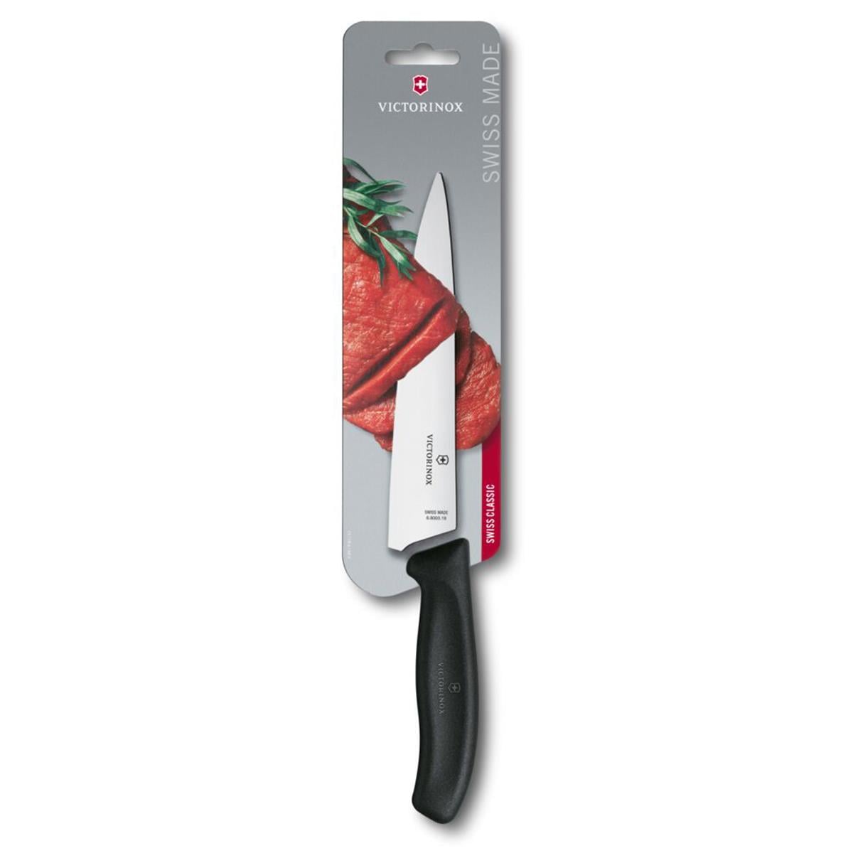​​​​​​​​​​​​​​​​​​​​​​​​​​​​​​​​​​Victorinox 6.8003.19B 19cm Siyah Doğrama Bıçağı, Blisterli Paket