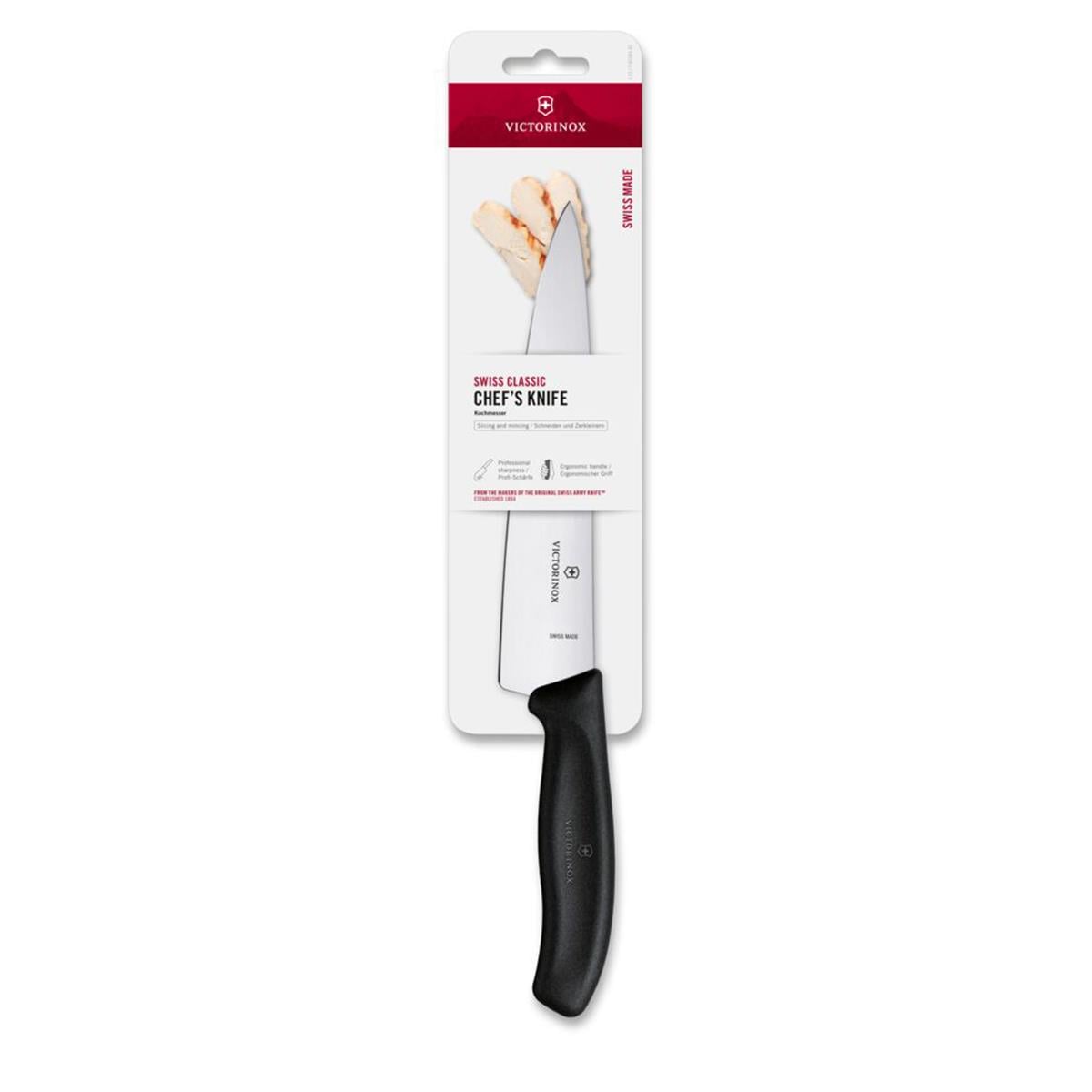 ​​​​​​​​​​​​​​​​​​​​​​​​​​​​​​​​​​Victorinox 6.8003.19B 19cm Siyah Doğrama Bıçağı, Blisterli Paket