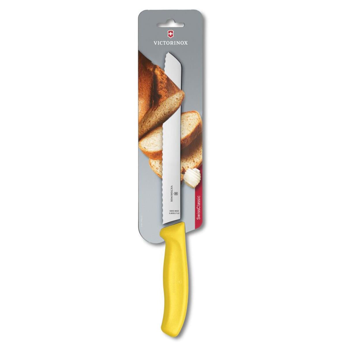 ​​​​​​​​​​​​​​​​​​​​​​​​​​​​​​​​​​​​​​​​​​​Victorinox 6.8636.21L8B 21cm Sarı Ekmek Bıçağı, Blisterli Paket