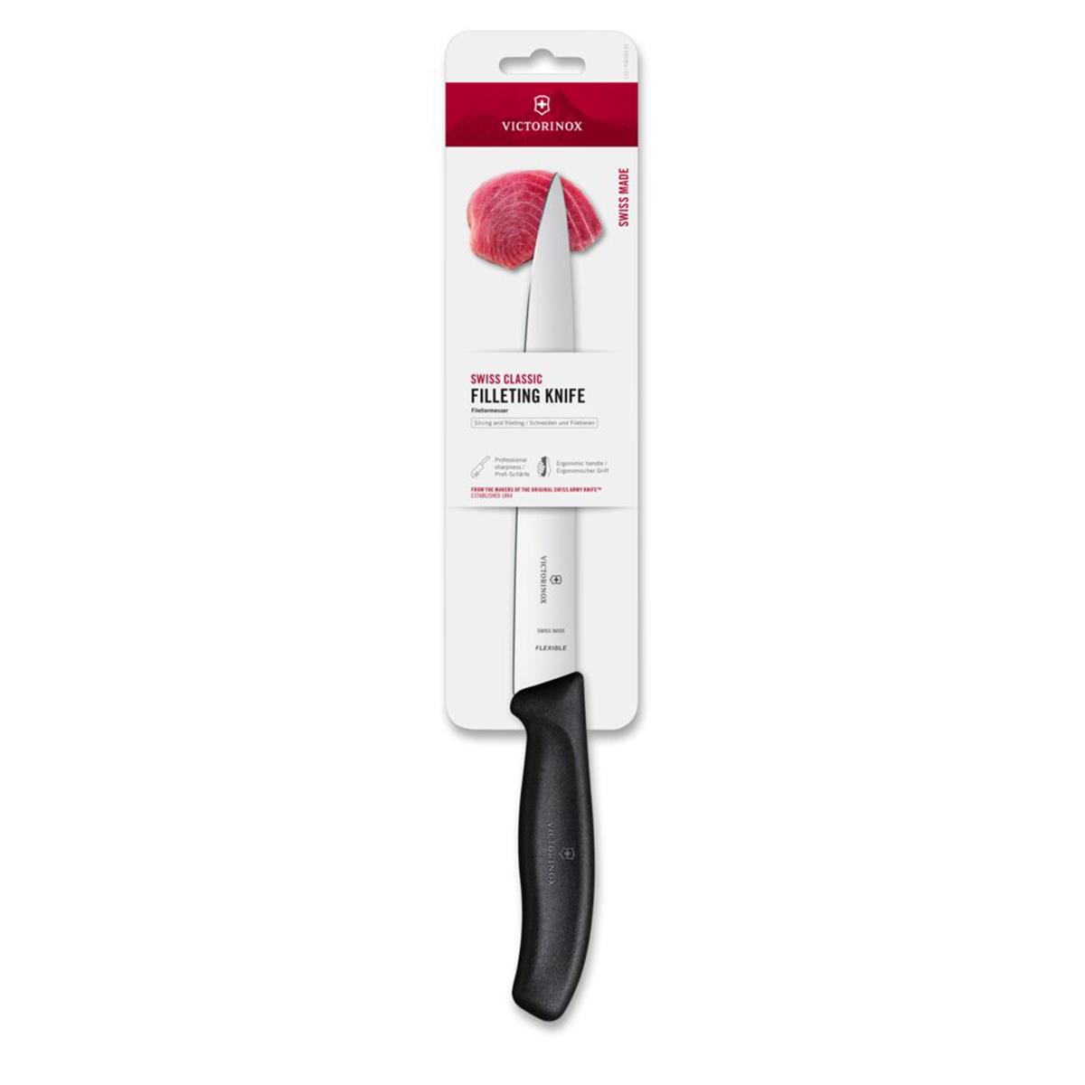 ​​​​Victorinox 6.8713.20B 20cm Siyah Fileto Bıçağı, Blisterli Paket