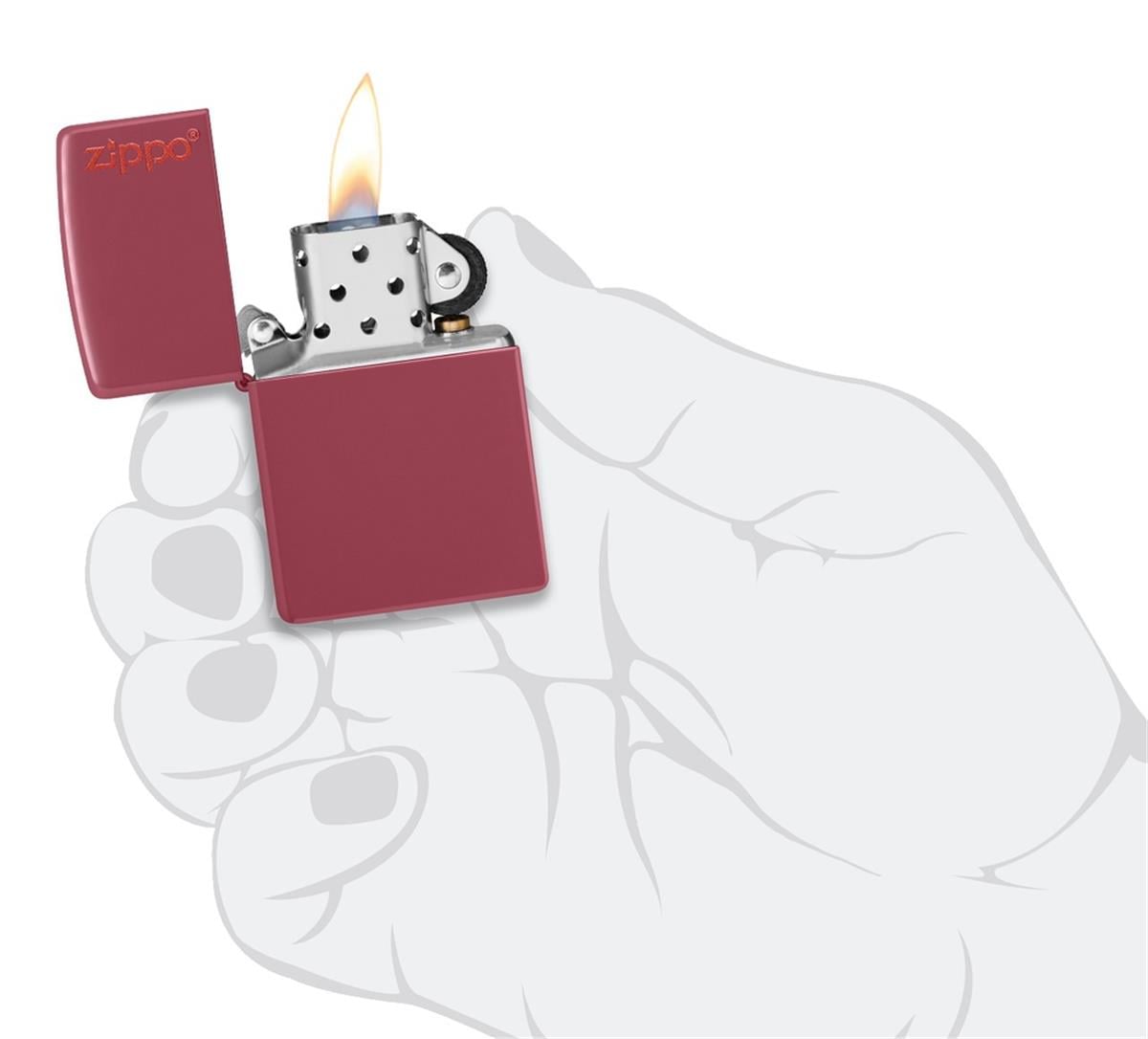 49844Zl Red Brick Zippo Logo