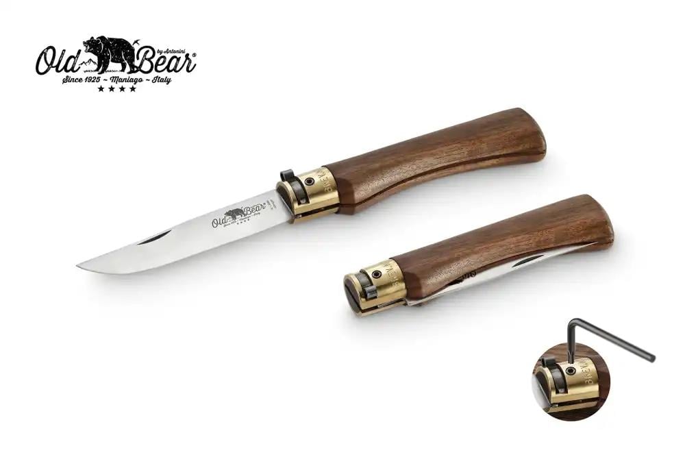 Antonini Old Bear 10cm Ceviz Ağacı Saplı Çakı