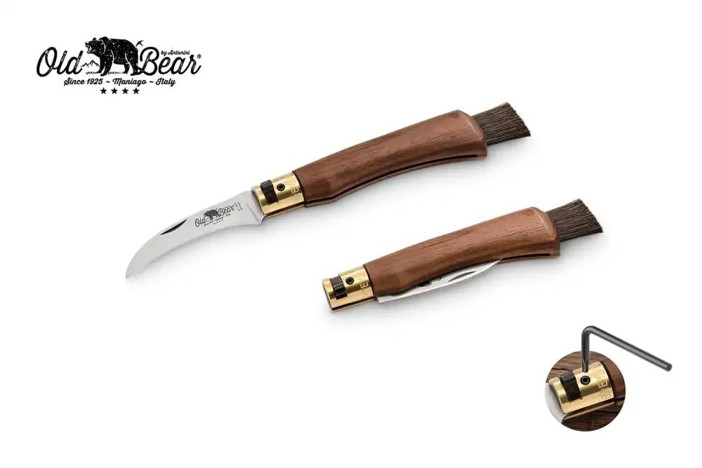 Antonini Old Bear 6cm  Ceviz Ağacı Saplı Mantar Çakısı