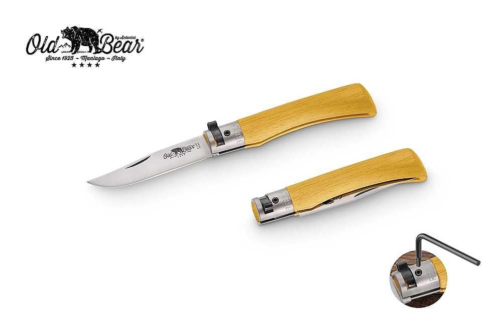 Antonini Old Bear 8cm Sarı Lamine Ahşap Saplı M Çakı