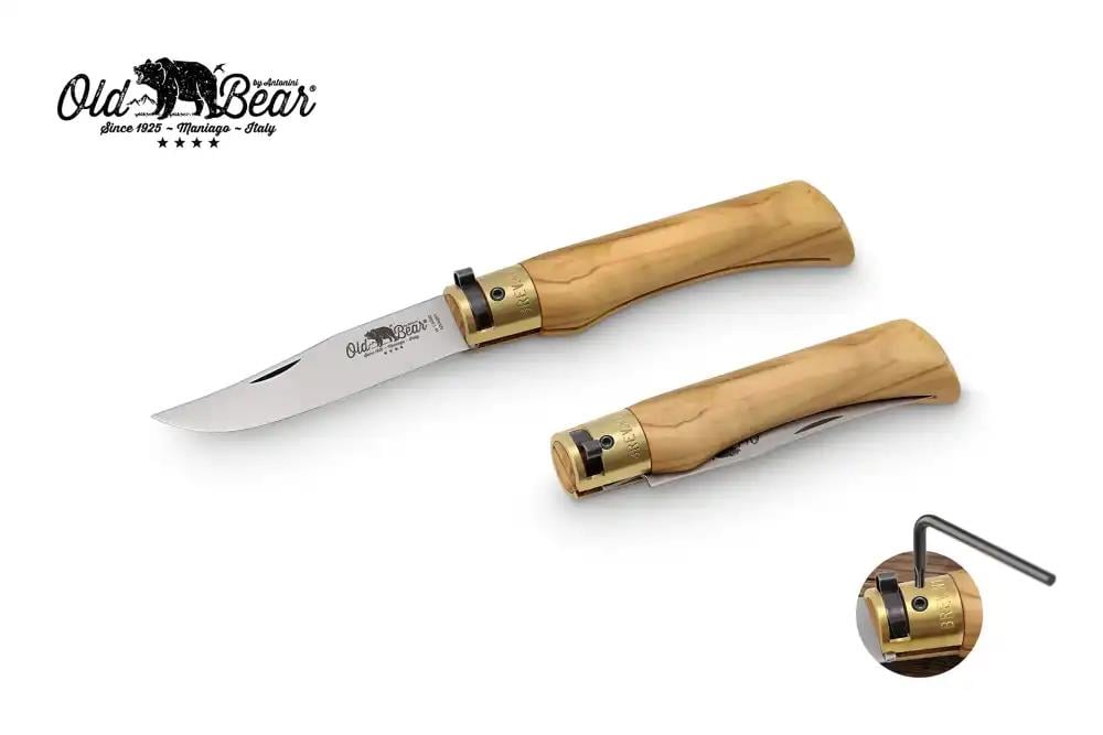Antonini Old Bear 9cm Zeytin Ağacı Saplı Çakı