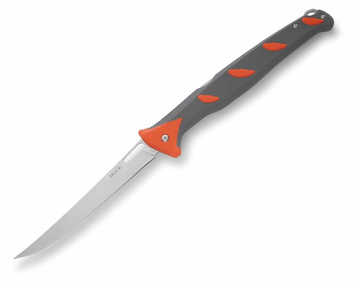Buck 148 Hookset Fileto Bıçağı, Turuncu-Gri