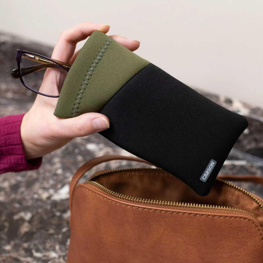 Carson EC-10 Microfiber Lens Temizleme Bezi Kılıflı, Karışık Renk