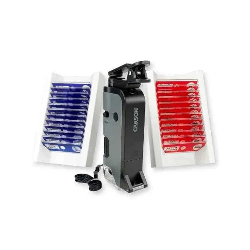 Carson MP-250 MicroFlip® 100x-250x Led UV Cep Mikroskobu + 24 Adet Slayt Set