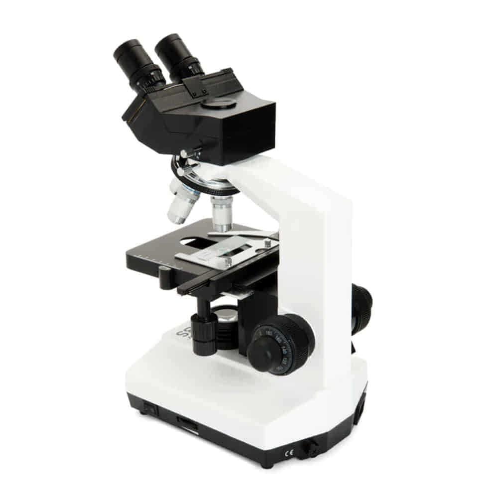 Celestron Labs CB2000C Trinoküler Bileşik Mikroskop – 40x-2000x Büyütme, Hazır Preparatlı, Kamera Uyumlu