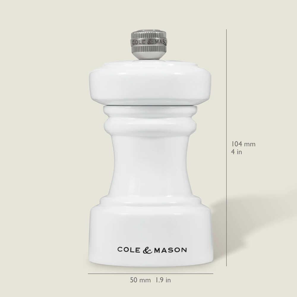 Cole & Mason Hoxton Parlak Beyaz Biber Değirmeni 104mm