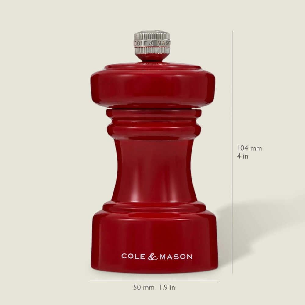 Cole & Mason Hoxton Parlak Kırmızı Biber Değirmeni 104mm