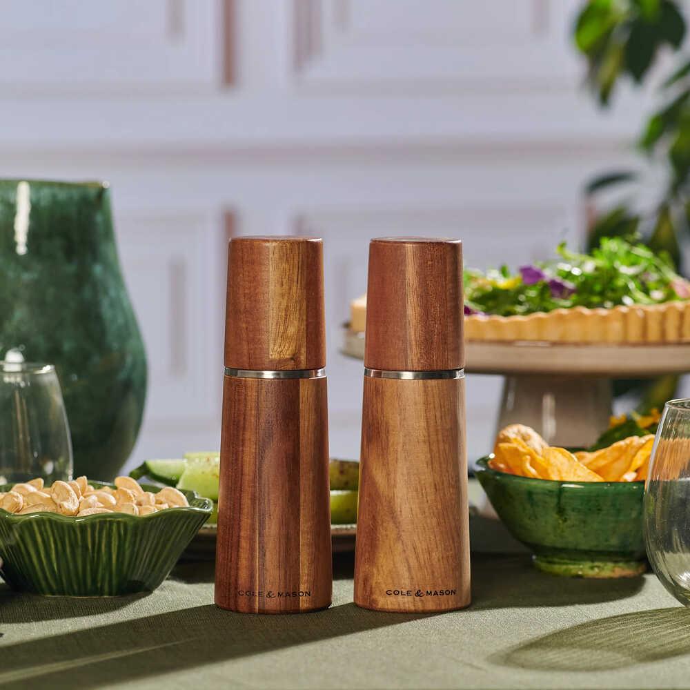 Cole & Mason Marlow Doğal Akasya Tuz ve Karabiber Değirmenleri 185mm