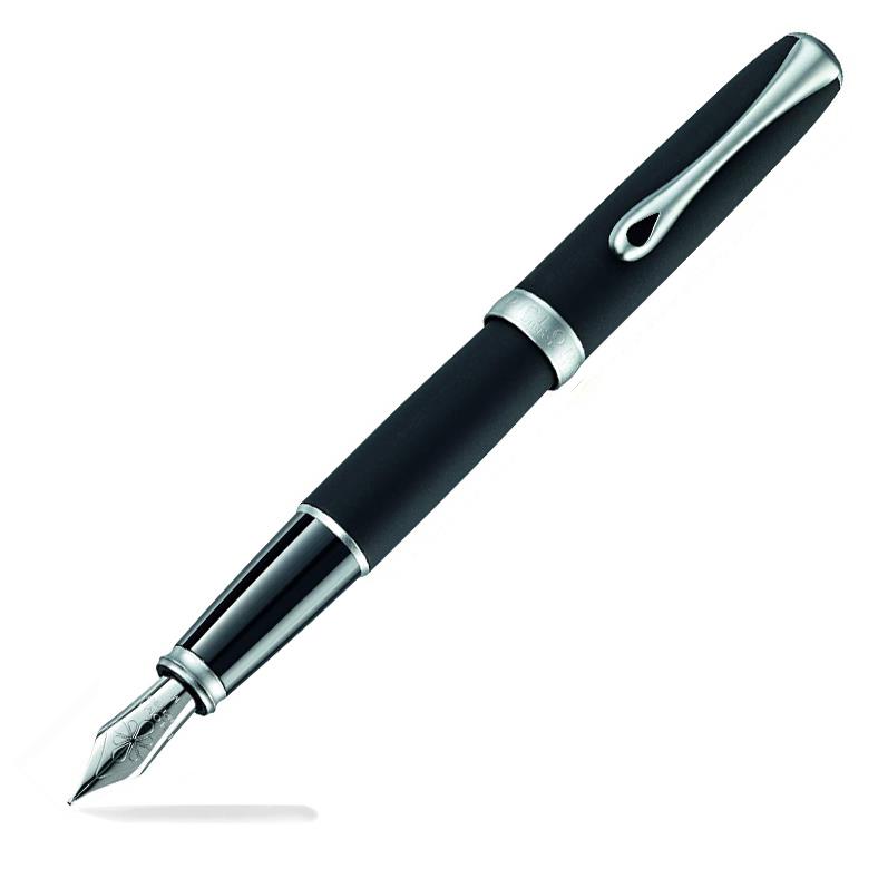Diplomat D20000370 Excellence A Lapis Siyah Mat Krom Dolma Kalem, Medium Uç