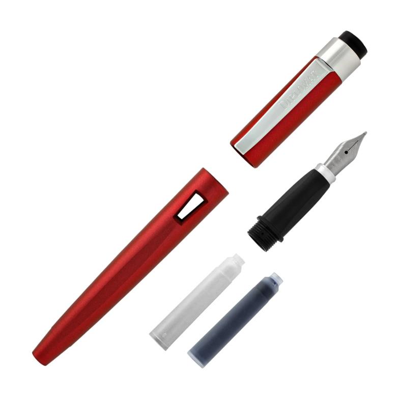 ​​Diplomat D40905028 Magnum Soft Touch Kırmızı Dolma Kalem, Bold Uç