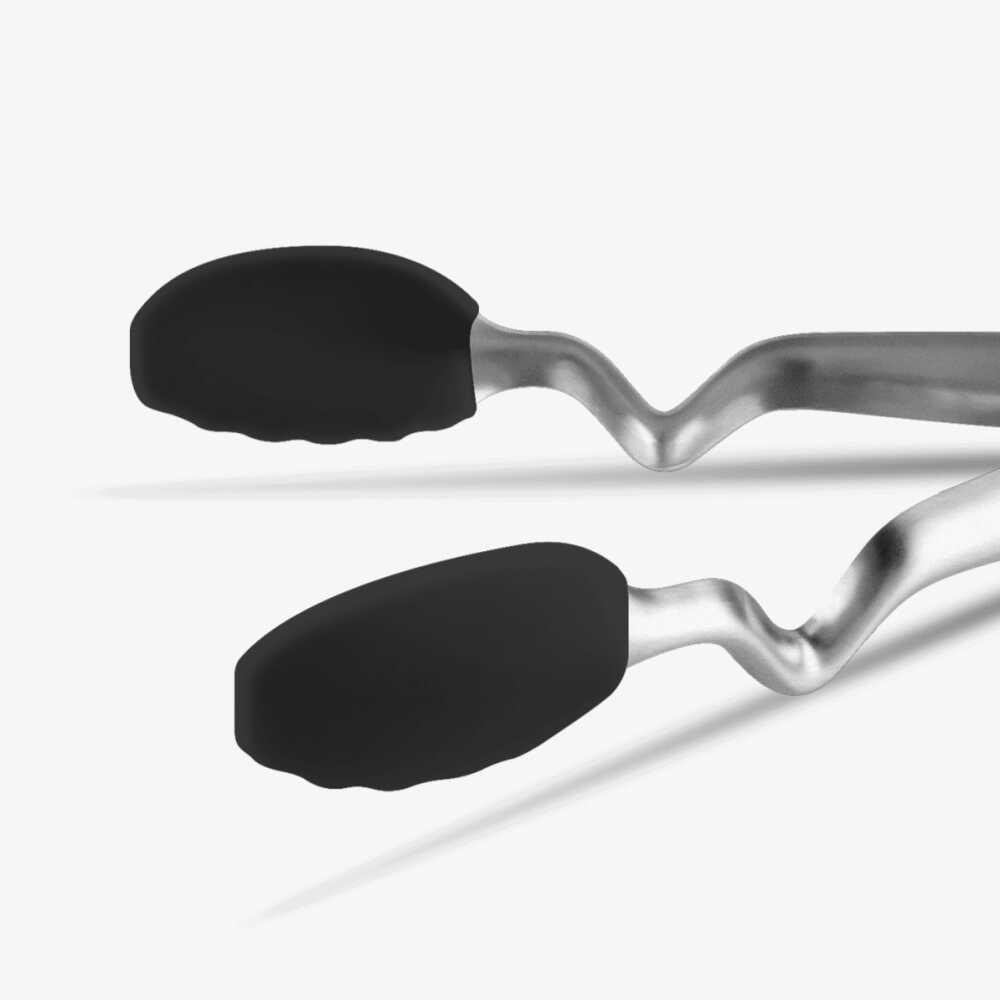 Dreamfarm Clongs 30cm Çelik Maşa, Siyah