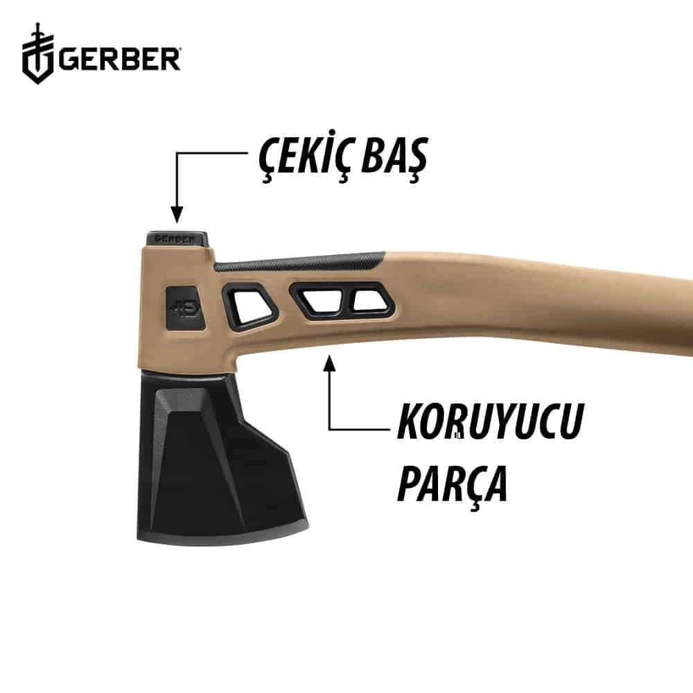 Gerber Gear Bushcraft Balta - Kamp Baltası Kılıflı  - Coyote Kahverengi
