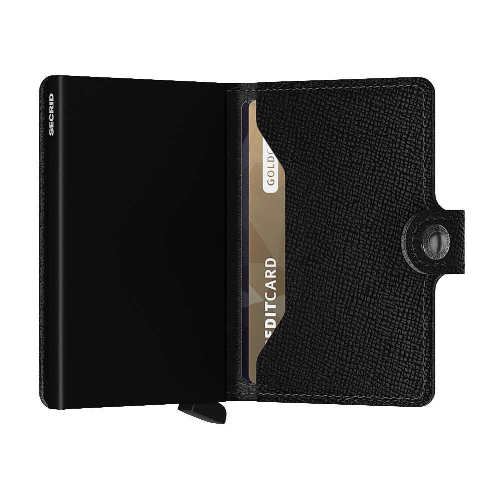 Secrid Miniwallet Crisple Cüzdan, Siyah