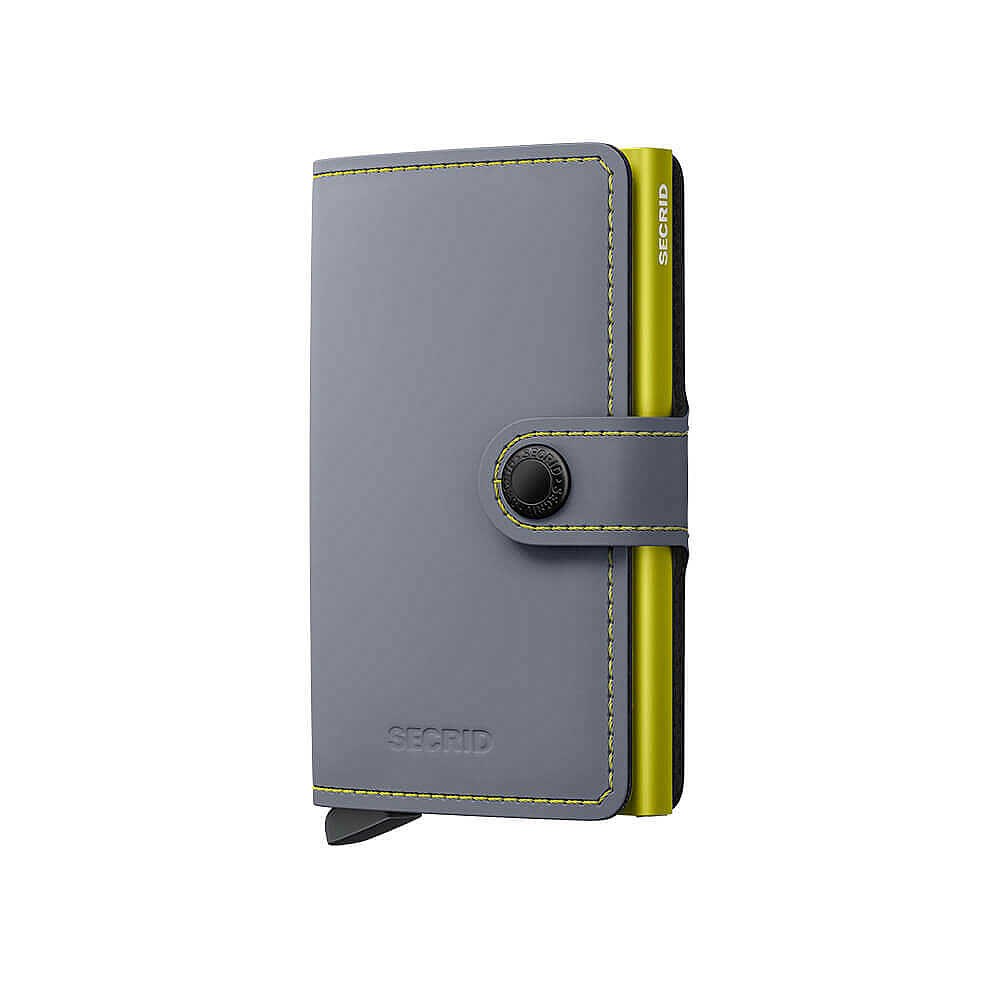 Secrid Miniwallet Matte Kartlık Cüzdan, Gri-Yeşil