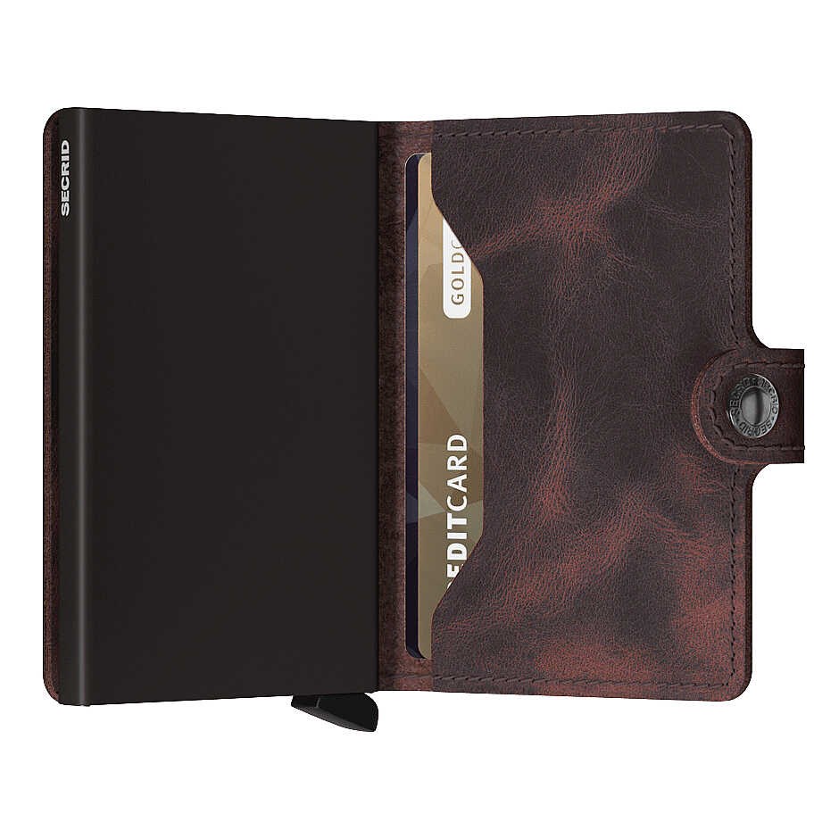 Secrid Miniwallet Vintage Kartlık Cüzdan, Ç.Kahve
