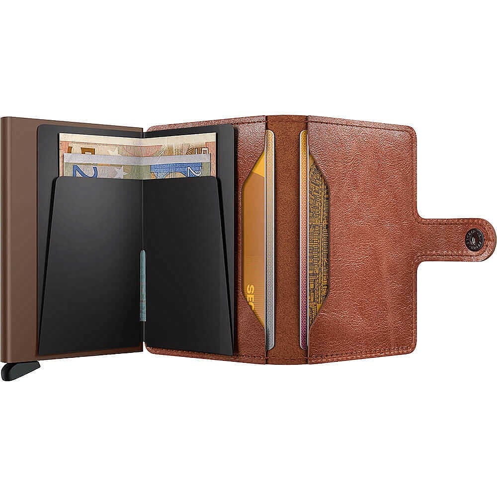 Secrid Miniwallet Vintage Kartlık Cüzdan, Kahve