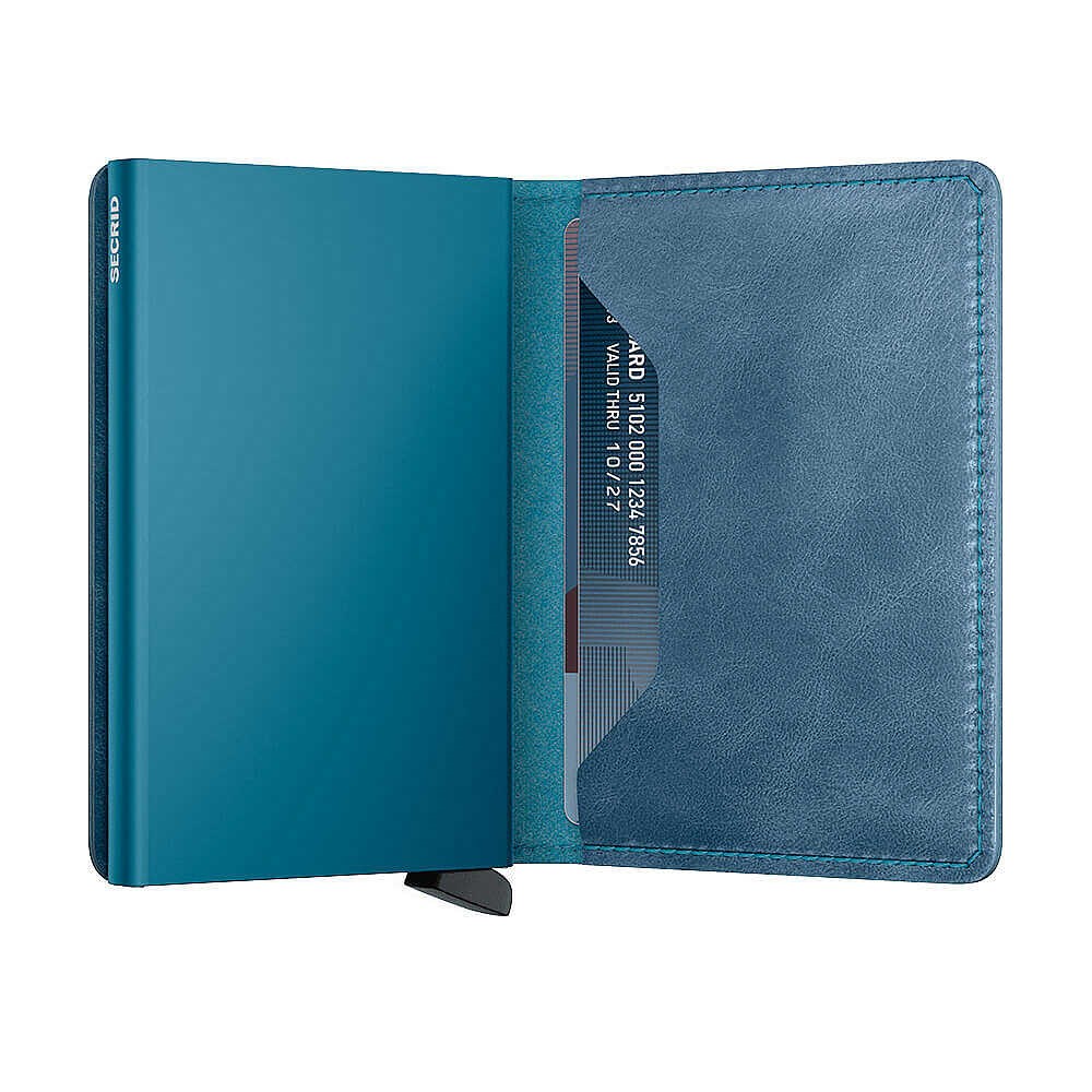 Secrid Slimwallet Vintage Kartlık Cüzdan, Mavi