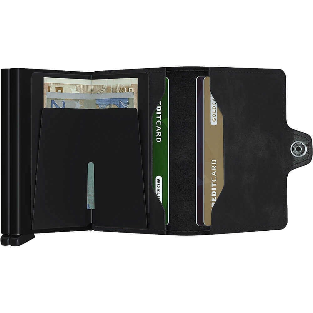 Secrid Twinwallet Vintage Kartlık Cüzdan, Siyah