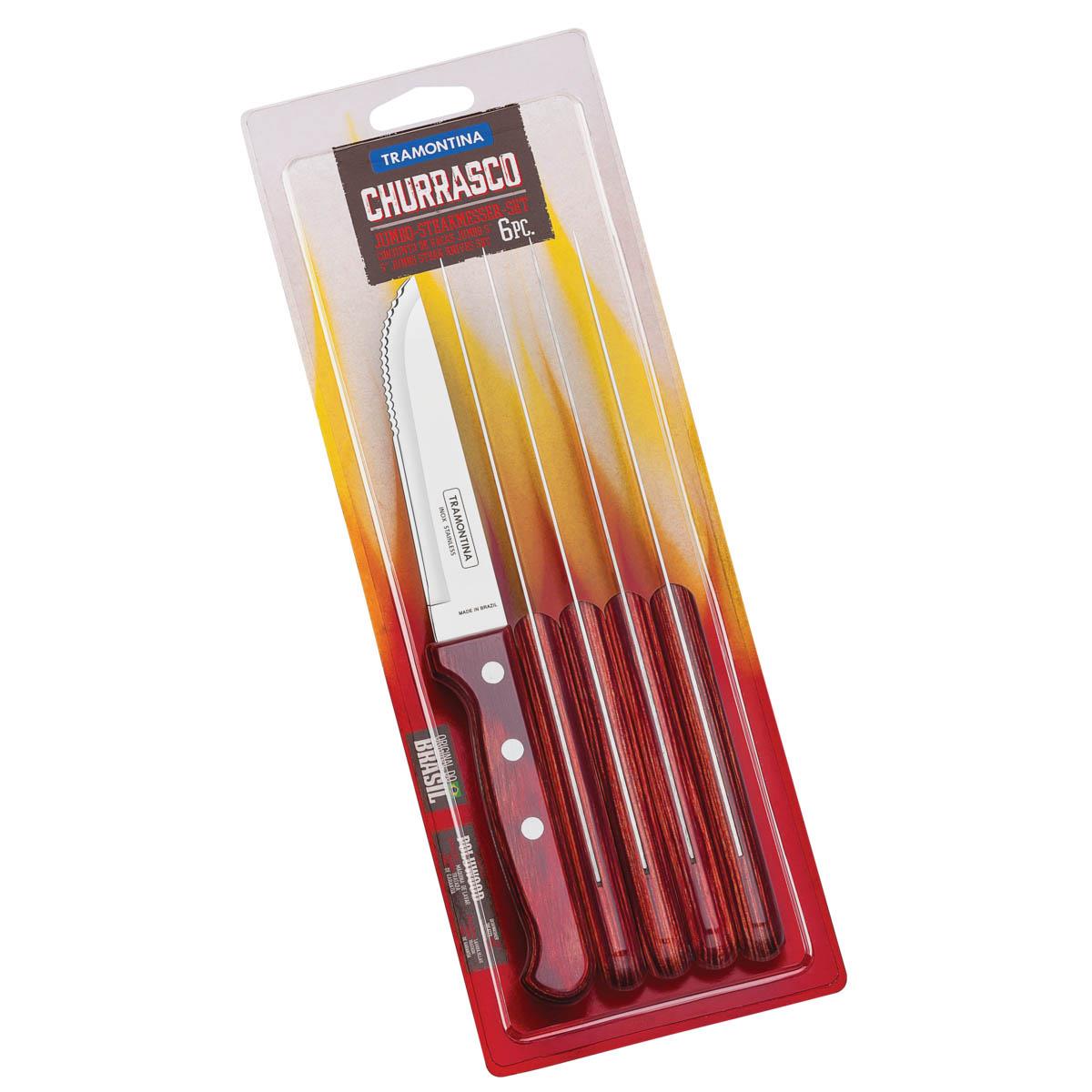 Tramontina 21413-675 6lı Jumbo Biftek-Steak Bıçağı Seti