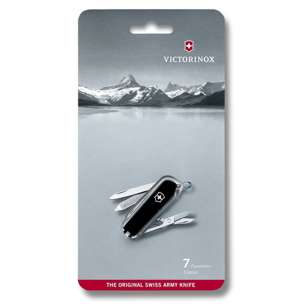 Victorinox 0.6223.3B Classic SD 58mm Çakı, Siyah Blisterli