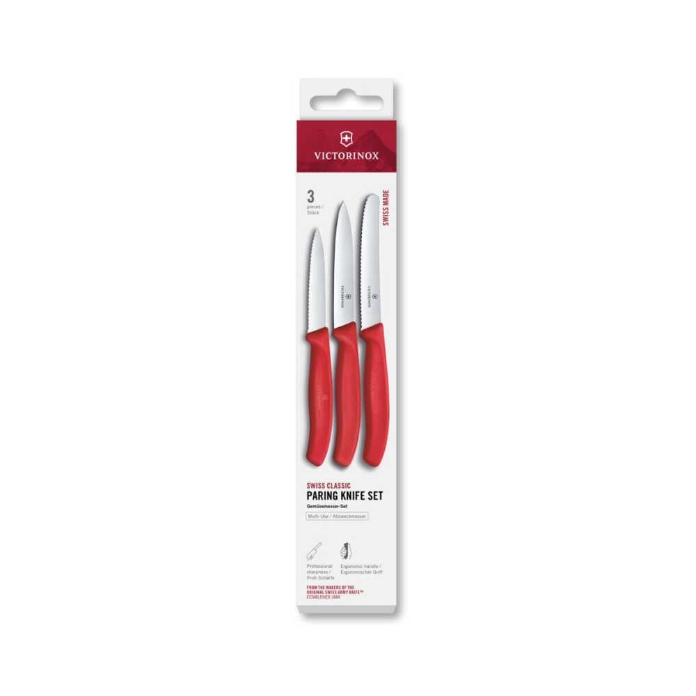 Victorinox 6.7111.34C1 Swiss Classic 3lü Bıçak Set, Kırmızı