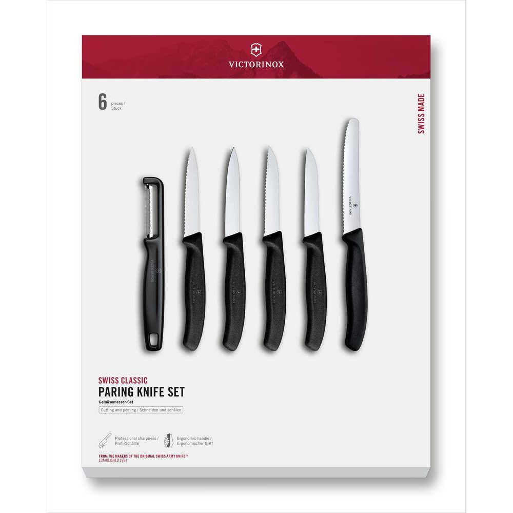 Victorinox 6.7113.61G Swiss Classic 6 Parça Soyma Bıçağı ve Soyacak Seti